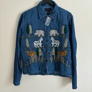 NWT Life Style Denim Safari Jacket